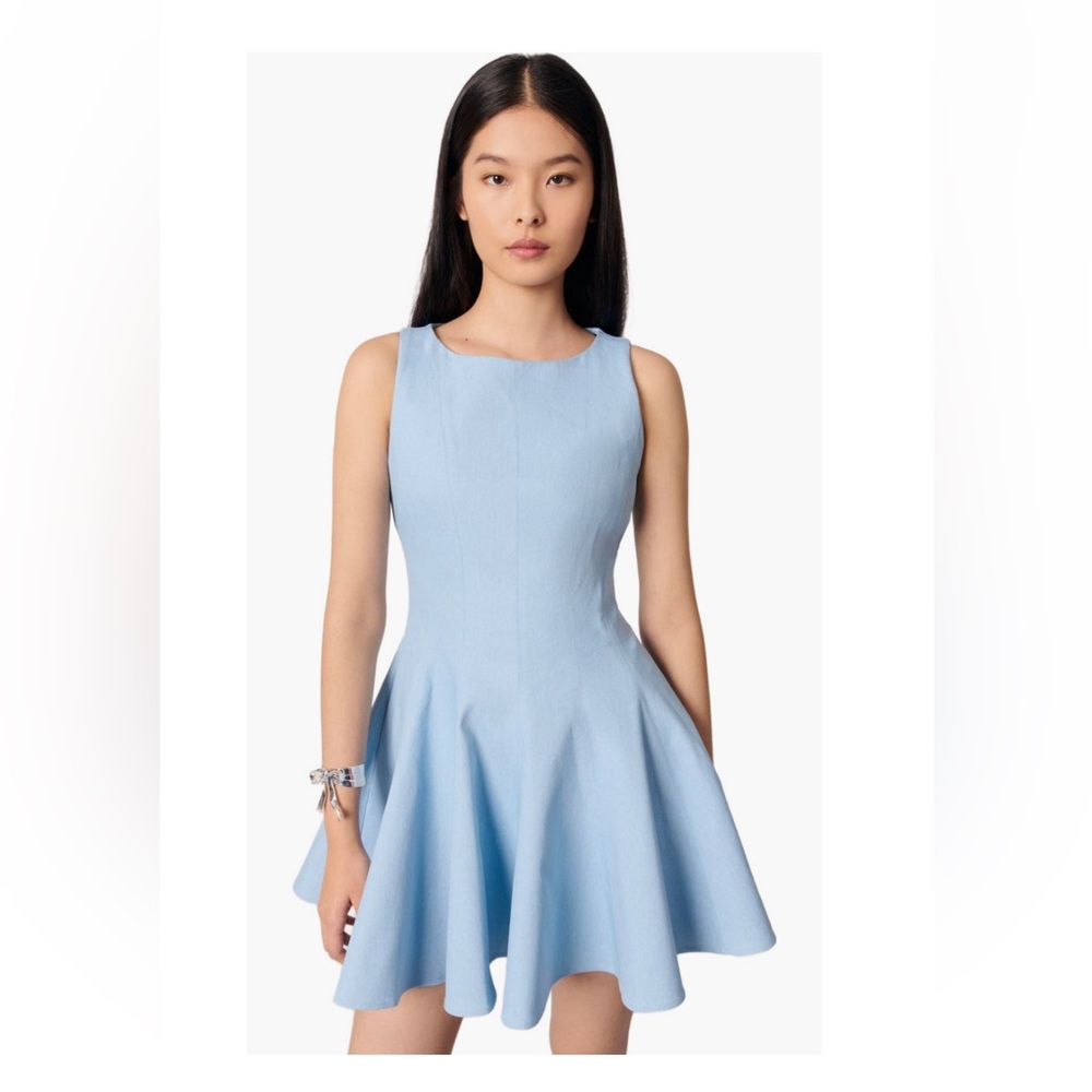 maje Mini flared cotton dress - Picture 2 of 9